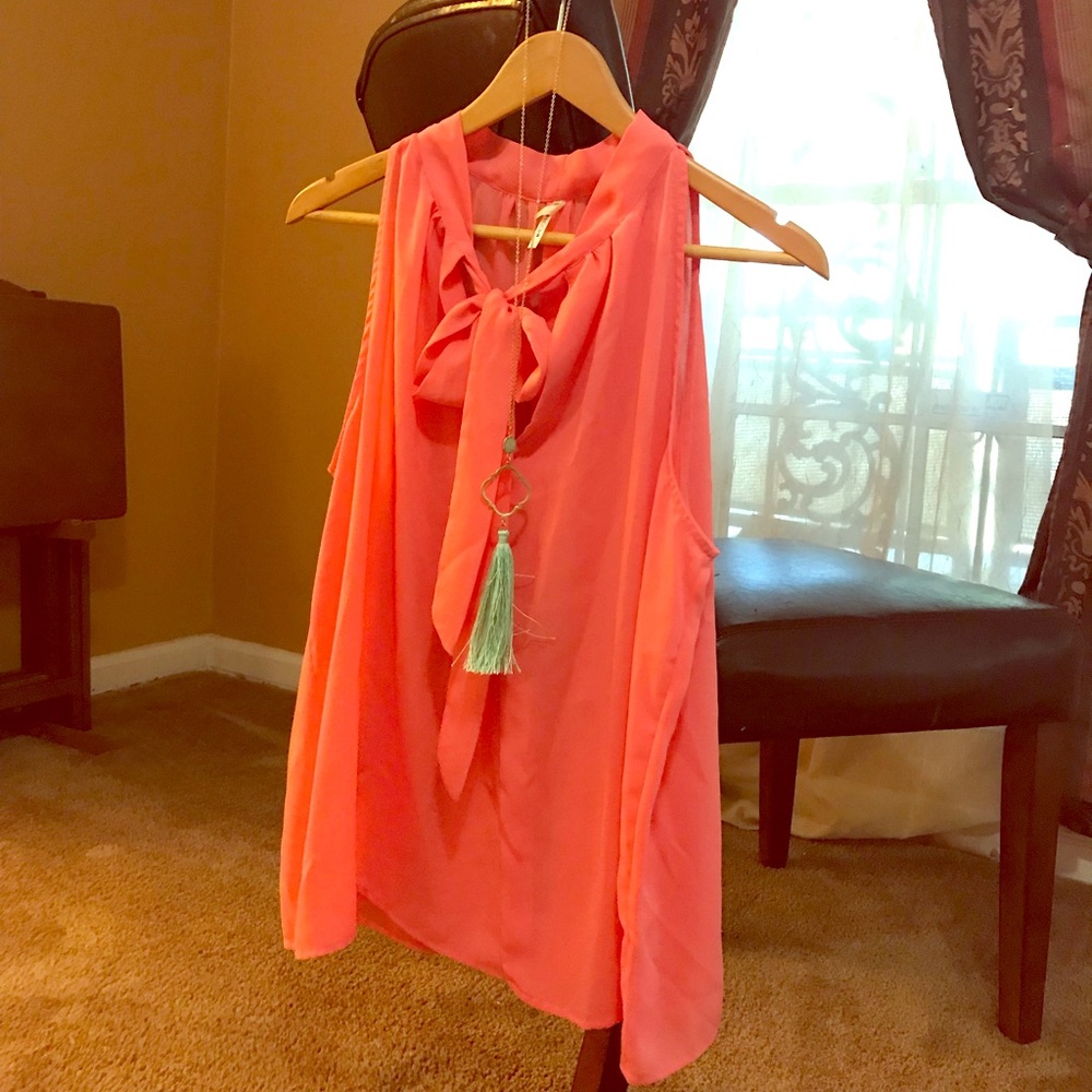 Beautiful coral blouse!